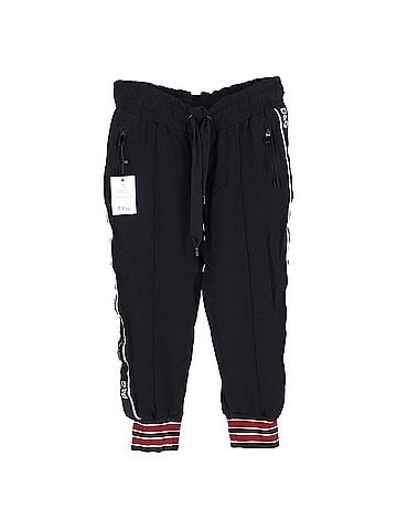 Dolce & Gabbana  Dolce & Gabbana Logo-Trimmed Jogger Pants in Black Cotton (view 1)