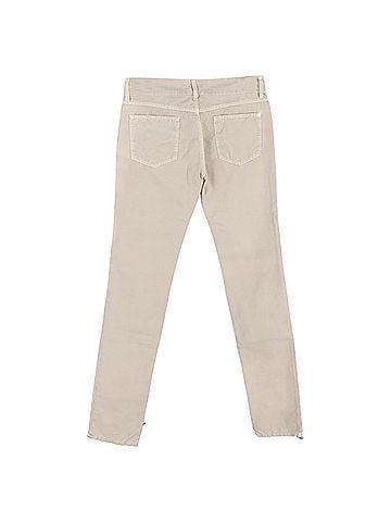 Bottega Veneta  Bottega Veneta Mid-Rise Straight-Leg Jeans in Beige Cotton (view 2)