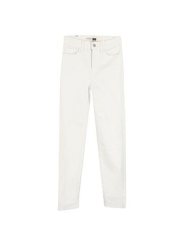 Giambattista Valli Giambattista Valli x 7 For All Mankind High Waist Jeans in White Cotton (view 1)