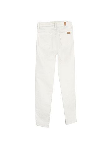 Giambattista Valli Giambattista Valli x 7 For All Mankind High Waist Jeans in White Cotton (view 2)