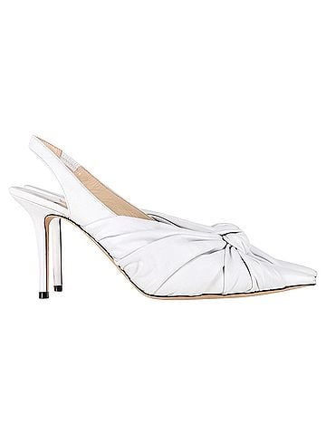 Jimmy Choo Jimmy Choo Annabell Slingback Sandals in White Leather  (view 1)