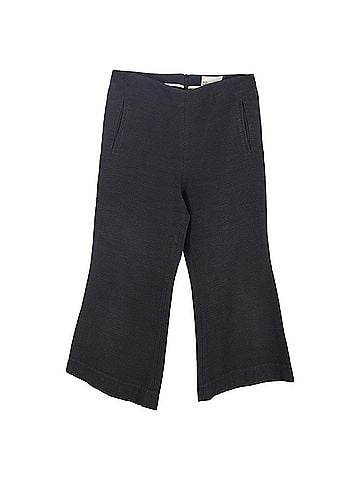 Lisa Marie Fernandez Lisa Marie Fernandez Cropped Bouclé Flared Pants in Black Cotton (view 1)