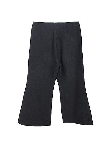 Lisa Marie Fernandez Lisa Marie Fernandez Cropped Bouclé Flared Pants in Black Cotton (view 2)