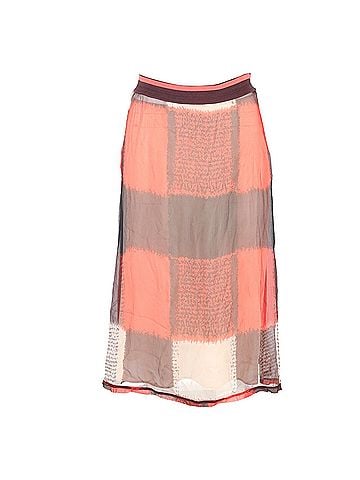 MARNI Marni Sheer Check Skirt in Multicolor Silk (view 1)