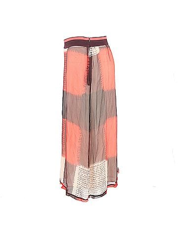 MARNI Marni Sheer Check Skirt in Multicolor Silk (view 2)