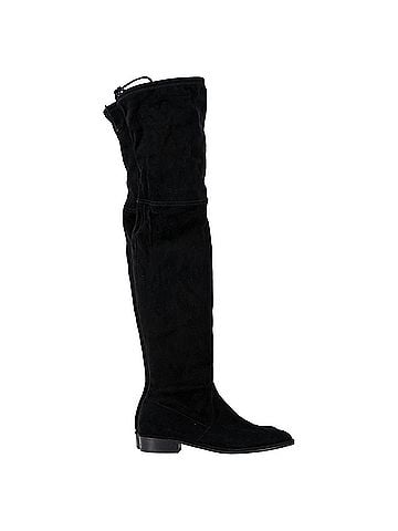 Stuart Weitzman Stuart Weitzman Lowland Stretch Over the Knee Boots in Black Suede (view 1)