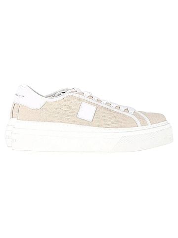 Givenchy Givenchy City Platform Sneakers in Beige Canvas (view 1)
