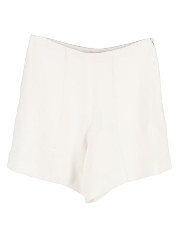 Chloé Chloé High Waisted Shorts in White Polyester (view 1)