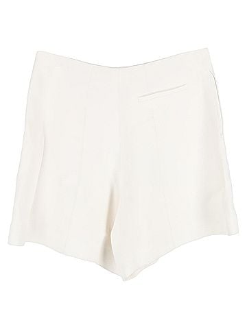 Chloé Chloé High Waisted Shorts in White Polyester (view 2)
