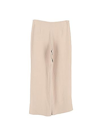 Giorgio Armani Armani Collezioni Wide-Leg Trousers in Beige Silk (view 2)
