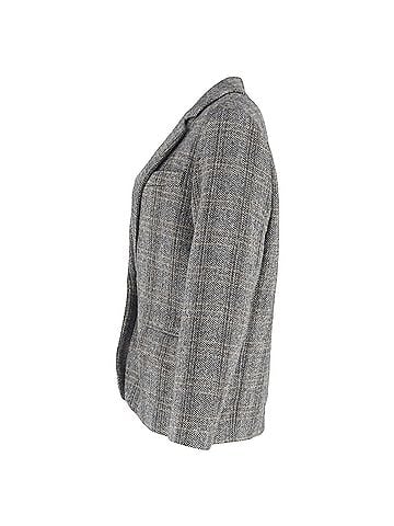 Isabel Marant  Isabel Marant Etoile Single-Breasted Herringbone Blazer in Grey Wool (view 2)