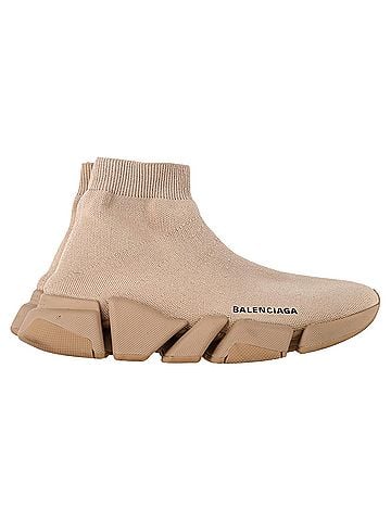 Balenciaga Balenciaga Speed 2.0 Knitted Sneakers in Beige Polyester (view 1)