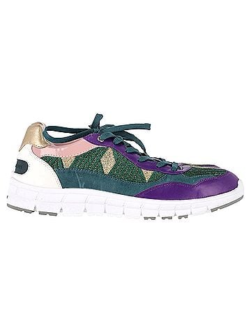 Dolce & Gabbana  Dolce & Gabbana Mardi Gras Low-Top Sneakers in Multicolor Leather and Suede (view 1)