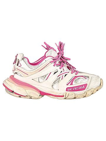 Balenciaga Balenciaga Track Sneakers in Pink and White Polyurethane (view 1)