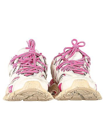 Balenciaga Balenciaga Track Sneakers in Pink and White Polyurethane (view 2)