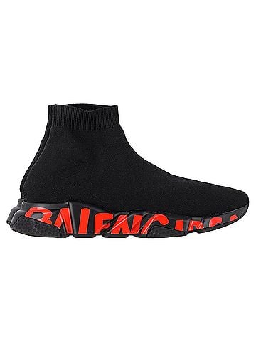 Balenciaga Balenciaga Speed 2.0 Knit Sneakers In Black Polyester (view 1)