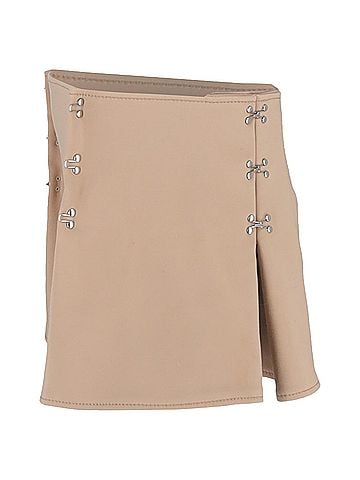 Dion Lee Dion Lee Hooks Accent Mini Skirt in Beige Cotton (view 2)