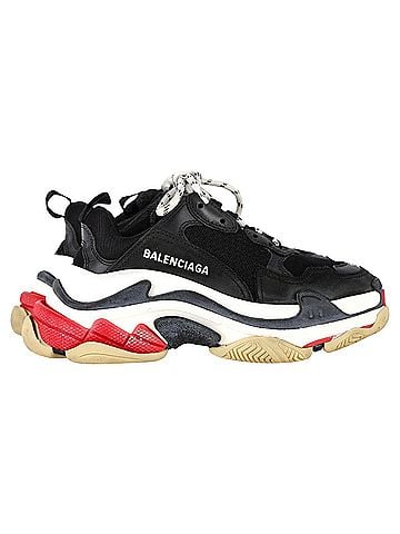 Balenciaga Balenciaga Triple S Sneakers in Black Polyester (view 1)
