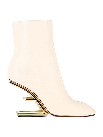 Fendi Fendi First Ankle Boots in White Leather (view 1)