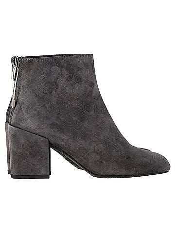 Stuart Weitzman Stuart Weitzman Bacari Block-eel Ankle Boots in Grey Suede (view 1)