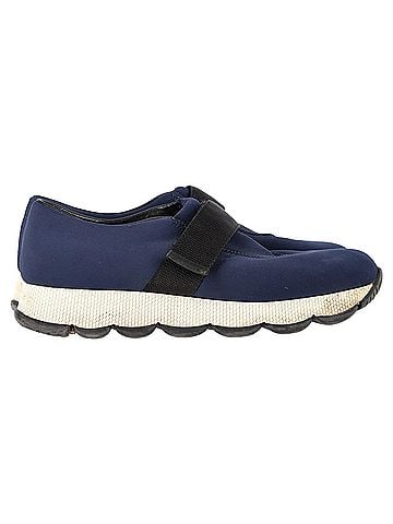 Prada Prada Slip On Sneakers in Navy Blue Nylon  (view 1)