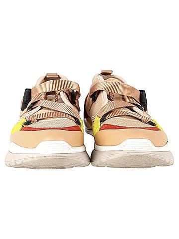 Chloé  Chloé Sonnie Low-Top Sneakers in Multicolor Mixed Media (view 2)