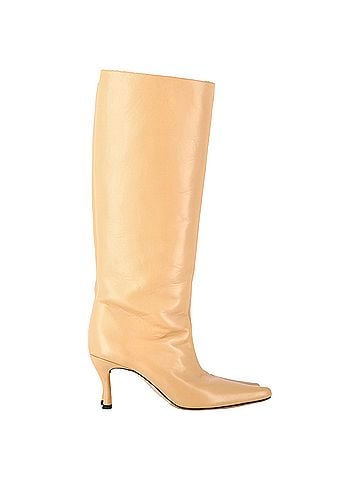 by FAR By Far Stevie Knee Boots in Beige Leather (view 1)