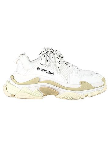 Balenciaga  Balenciaga Triple S Sneakers in White Polyester (view 1)