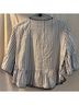 BCBGMAXAZRIA Stripes White Blue 3/4 Sleeve Top Size M - photo 4
