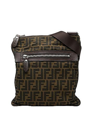 Fendi Fendi Zucca Crossbody Shoulder Bag 7VA255 Khaki Brown Nylon Leather Women's FENDI (view 1)