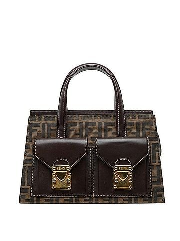 Fendi Fendi Zucca Handbag 0914750 Brown Canvas Leather Women's FENDI (view 1)