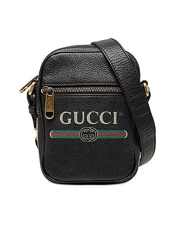 Gucci Gucci Logo Sherry Line Crossbody Shoulder Bag 574803 Black Leather Women's GUCCI (view 1)