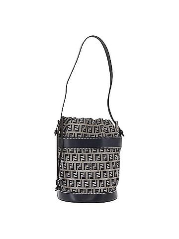 Fendi Zucchino Canvas Navy Canvas Handbag (view 1)