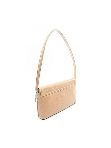 Loewe Loewe logo shoulder bag/handbag, leather, women's, beige. (view 2)