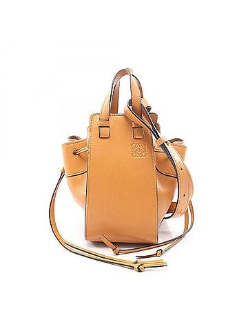 Loewe Loewe Hammock Drawstring Bag Mini 2-Way Handbag Leather Women's Brown 314.12.V07 (view 1)