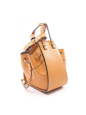 Loewe Loewe Hammock Drawstring Bag Mini 2-Way Handbag Leather Women's Brown 314.12.V07 (view 2)