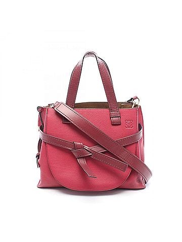 Loewe Loewe Gate Top Handle Tote Bag Handbag Leather Women's Red/Burgundy (view 1)
