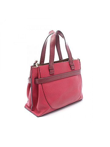 Loewe Loewe Gate Top Handle Tote Bag Handbag Leather Women's Red/Burgundy (view 2)