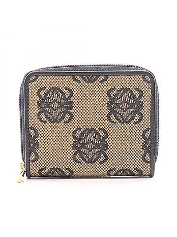 Loewe Loewe Anagram Wallet/Coin Purse, Canvas, Women's, Beige/Black (view 1)