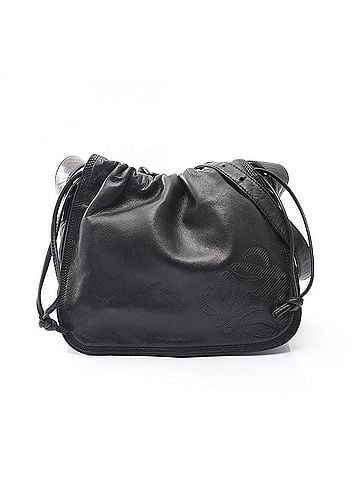 Loewe Loewe Anagram Shoulder Bag Handbag Leather Women's Black (view 1)