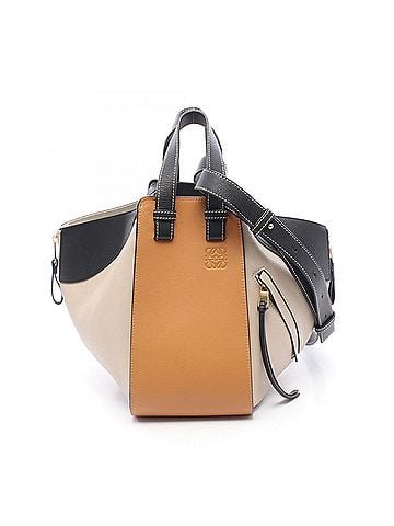 Loewe LOEWE HAMMOCK SMALL 2-Way Handbag, Leather, Women's, Beige, Brown, Black, A538S35X51 (view 1)