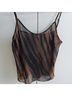 Vince Camuto Animal Print Black Brown Blouse Size 6 - photo 5