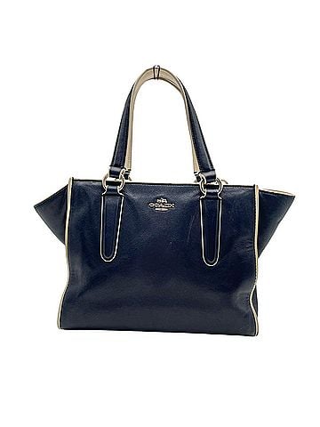 Coach COACH Crosby Carryall Handbag Shoulder Bag Leather Navy Crossbody Women's S58 (view 2)