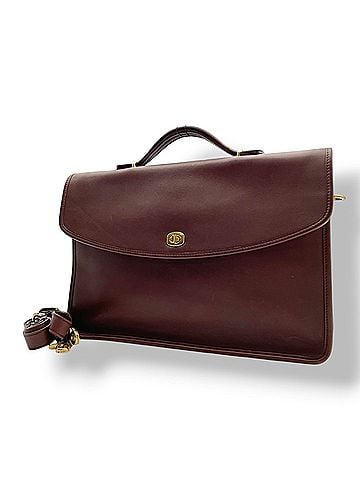 Coach Coach 5265 Old Turnlock Briefcase Business Bag Leather Brown Men's S21 (view 1)