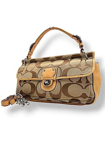 Coach Coach COACH 19033 Signature City Willis Shoulder Bag Handbag Canvas Leather Beige Women's S82 (view 1)