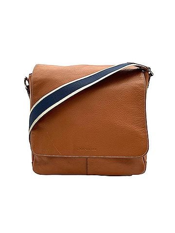 Coach COACH Heritage Web Leather Messenger Bag Shoulder Camel Brown Men's F70555 S58 (view 2)