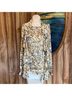 Odylyne 100% Silk Floral Multi Color Long Sleeve Blouse Size XS - photo 5
