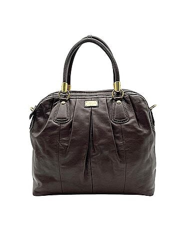 Coach COACH Kristin Leather Pleated Satchel Handbag Tote Bag Brown Women's 15339 S58 (view 2)