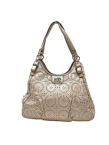 Coach Coach Madison Lace Leather Maggie Shoulder Bag Pink Beige Tote for Women S20 (view 2)