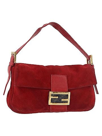 Fendi Baguette Bag Leather Red Suede Shoulder Bag Bag (view 1)